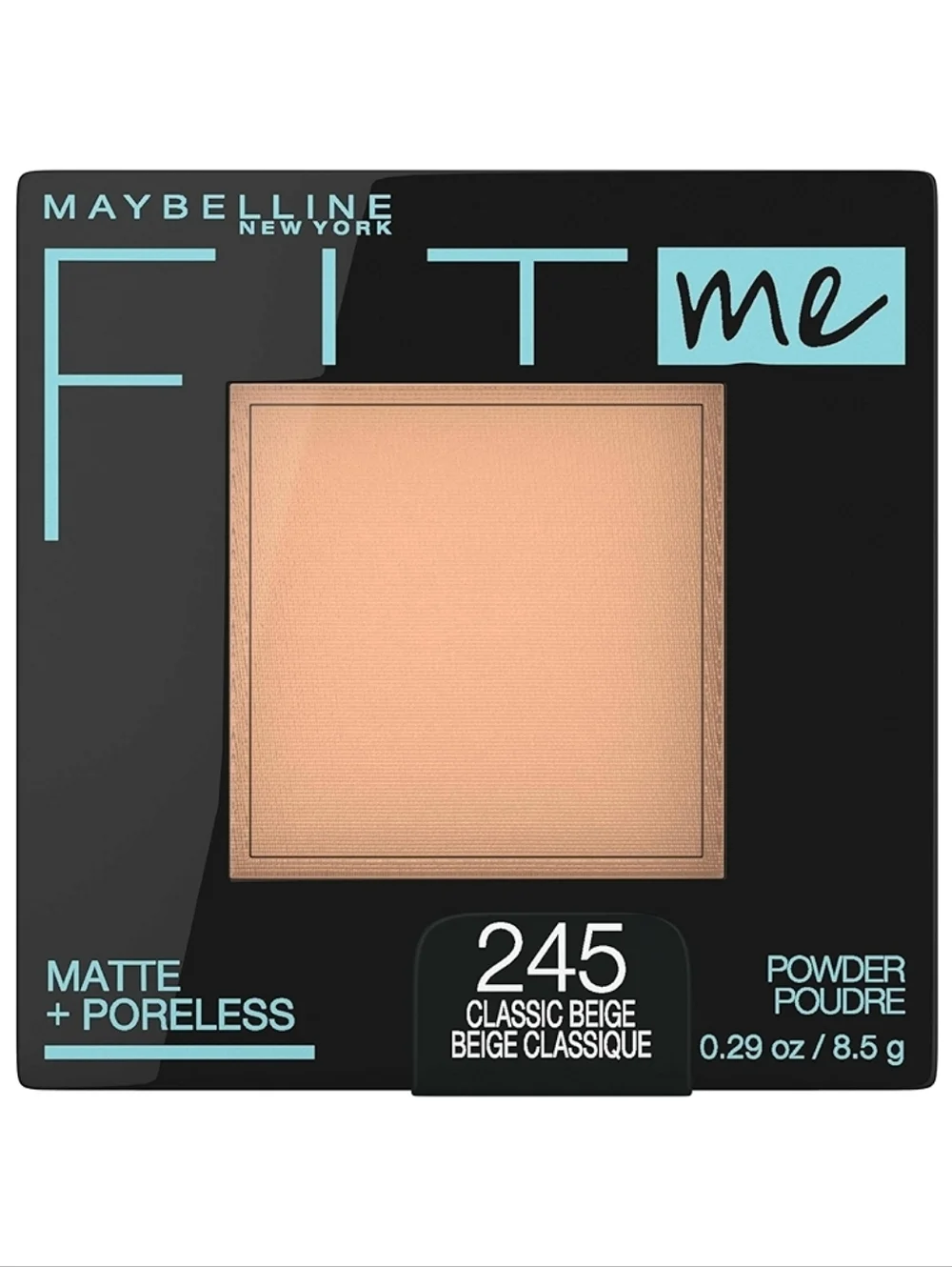 Maybelline Fit Me! Matte + Poreless Pressed Face Powder, 245 Classic Beige